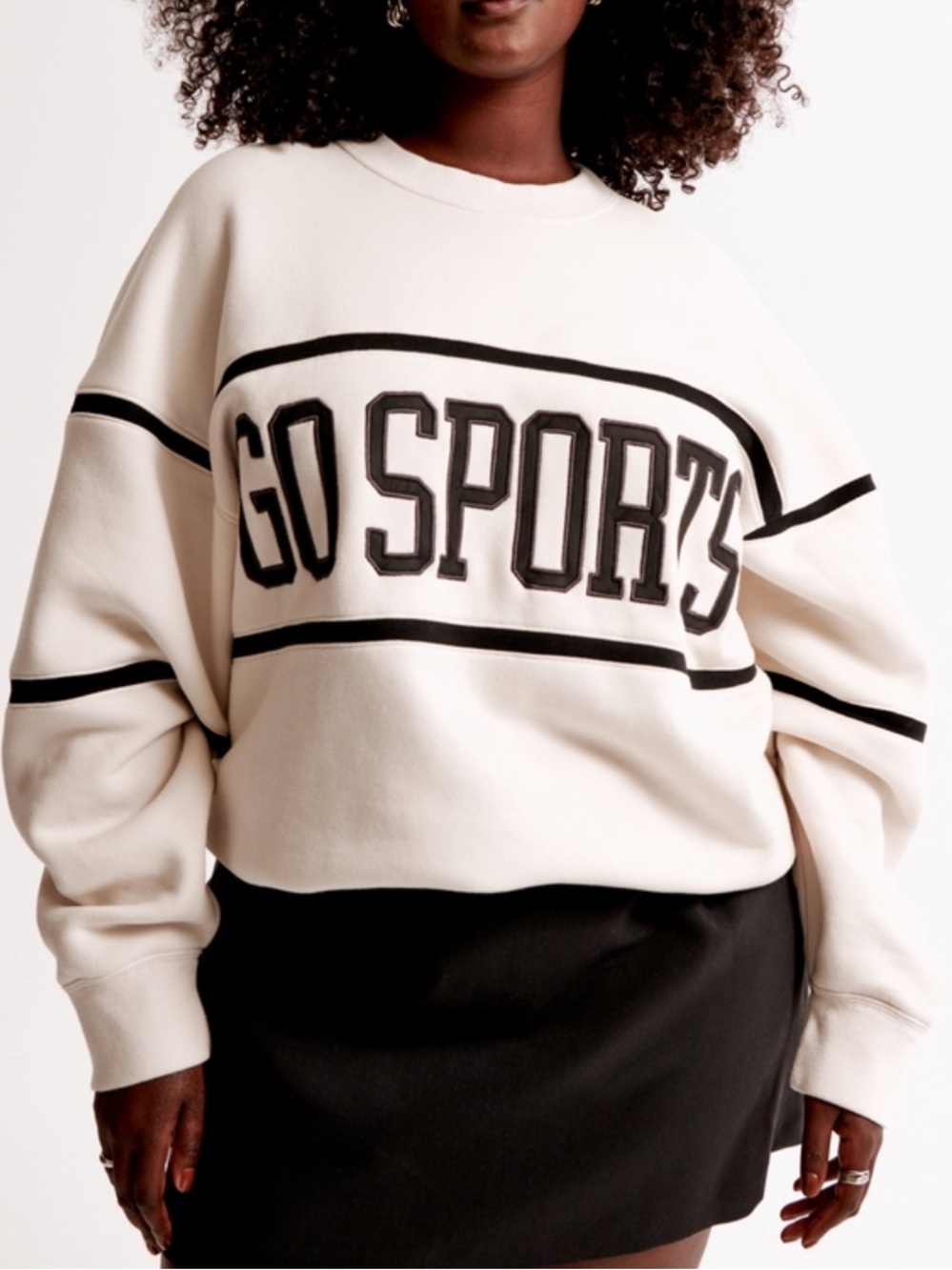 Abercrombie & Fitch Go Sports Sunday Crew Sweatshirt Oversized Size Large